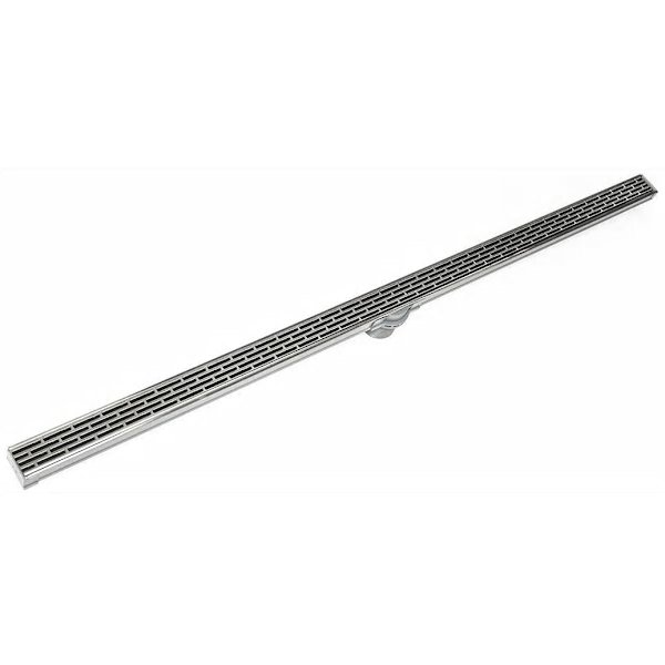 S-LT 3836 SS 36 in. Linear Drain Kit with 1.5 in. Perforated Offset Slot Grate - Stainless Steel