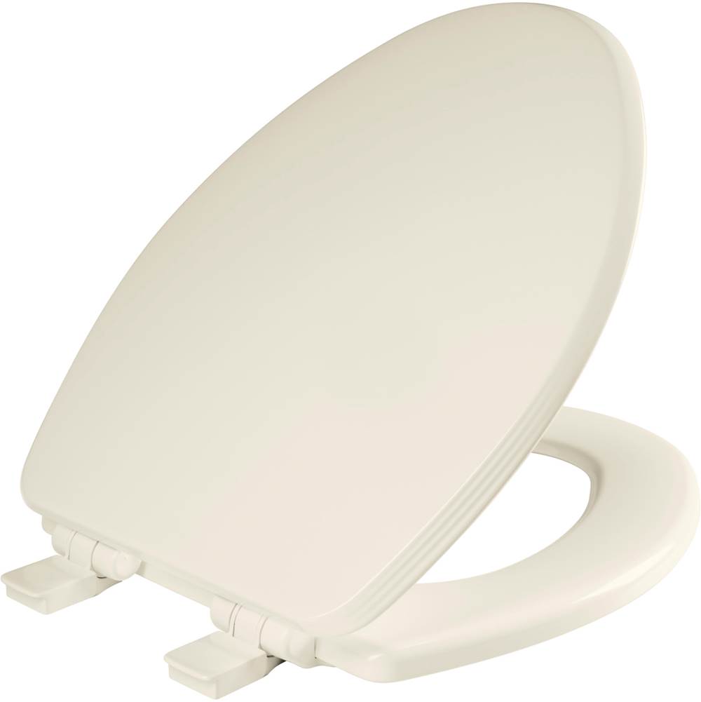 Picture of Bemis 1600E4346 Ashland Elongated Enameled Closed Front Wood Toilet Seat with Cover&#44; Biscuit