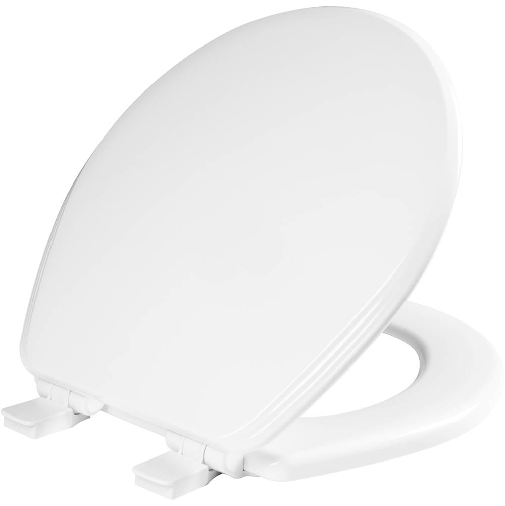 Picture of Bemis 600E4000 Round Enameled Wood Toilet Seat, White