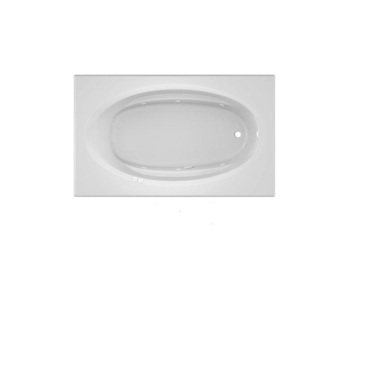Picture of Jacuzzi J4D7242WRL1XXW Signature Drop in Whirlpool Bathtub with 6 Jets&#44; White
