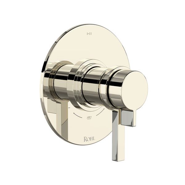 Picture of Rohl TLB23W1LMPN Lombardia 0.5 in. Thermostatic & Pressure Balance Trim with 3 Functions Shared with Lever Handle - Polished Nickel