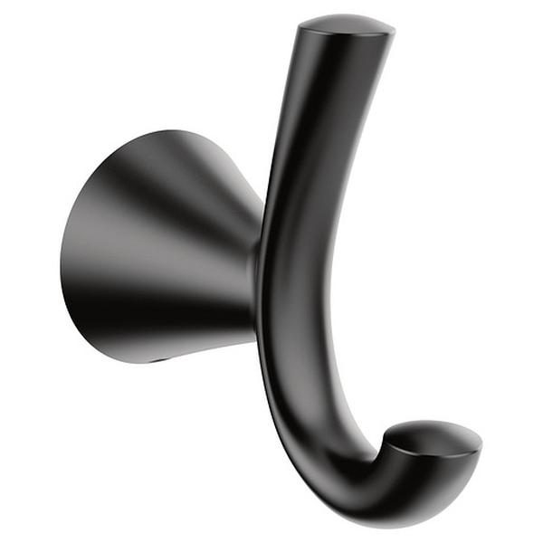 YB2303BL Glyde Matte Black Double Robe Hook