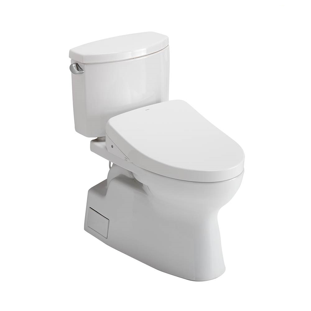 Picture of Toto MW4743056CEFGA-01 28.5 in. Vespin 1.28 GPF Elongated Toilet Seat with Washlet & Auto Flush&#44; Cotton White - 2 Piece