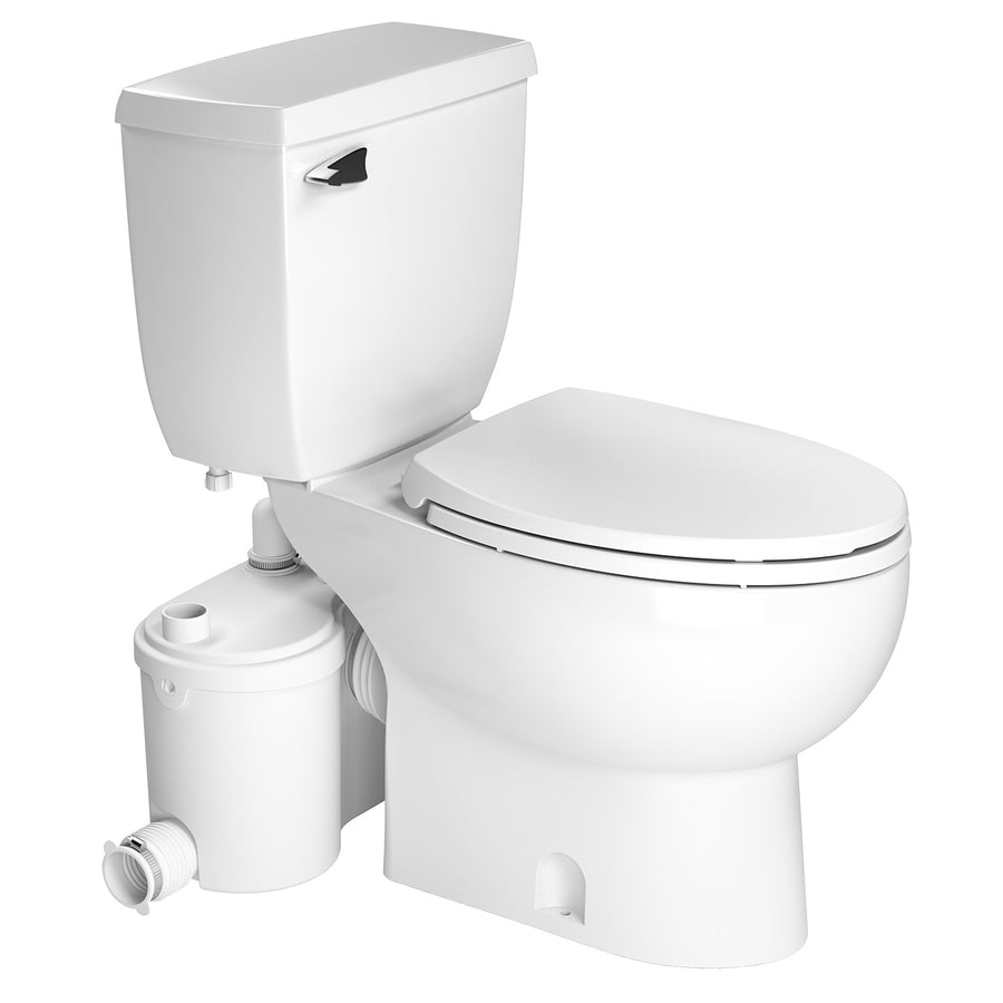 013-087-005 Sanibest Pro Pump & White Elongated Toilet Kit