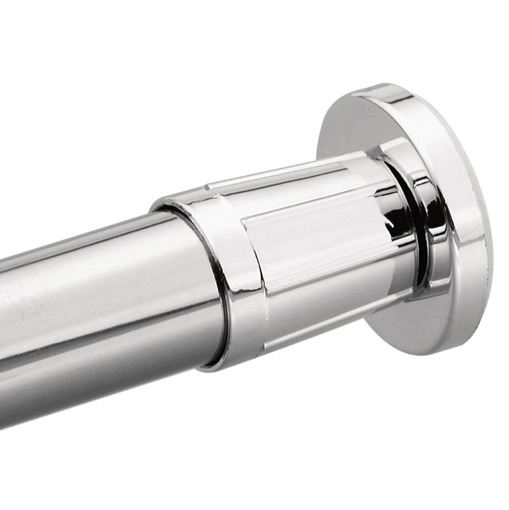 54-F Donner Flange Shower Rod with Adjustable Poly - Chrome