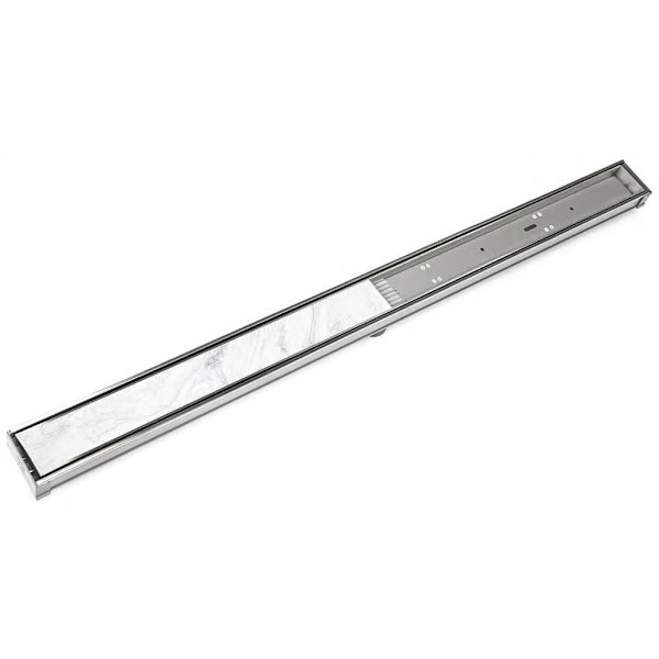 S-LTIF 6560 SS 60 in. Linear Drain Kit with 2.5 in. Tile Insert Frame - Stainless Steel