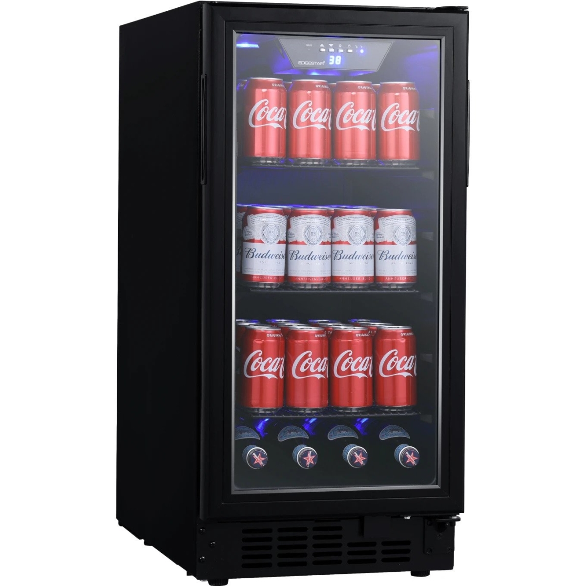 Picture of EdgeStar BBR901BL 15 in. Wide 80 Can Built-in Beverage Center with Slim Design, Black