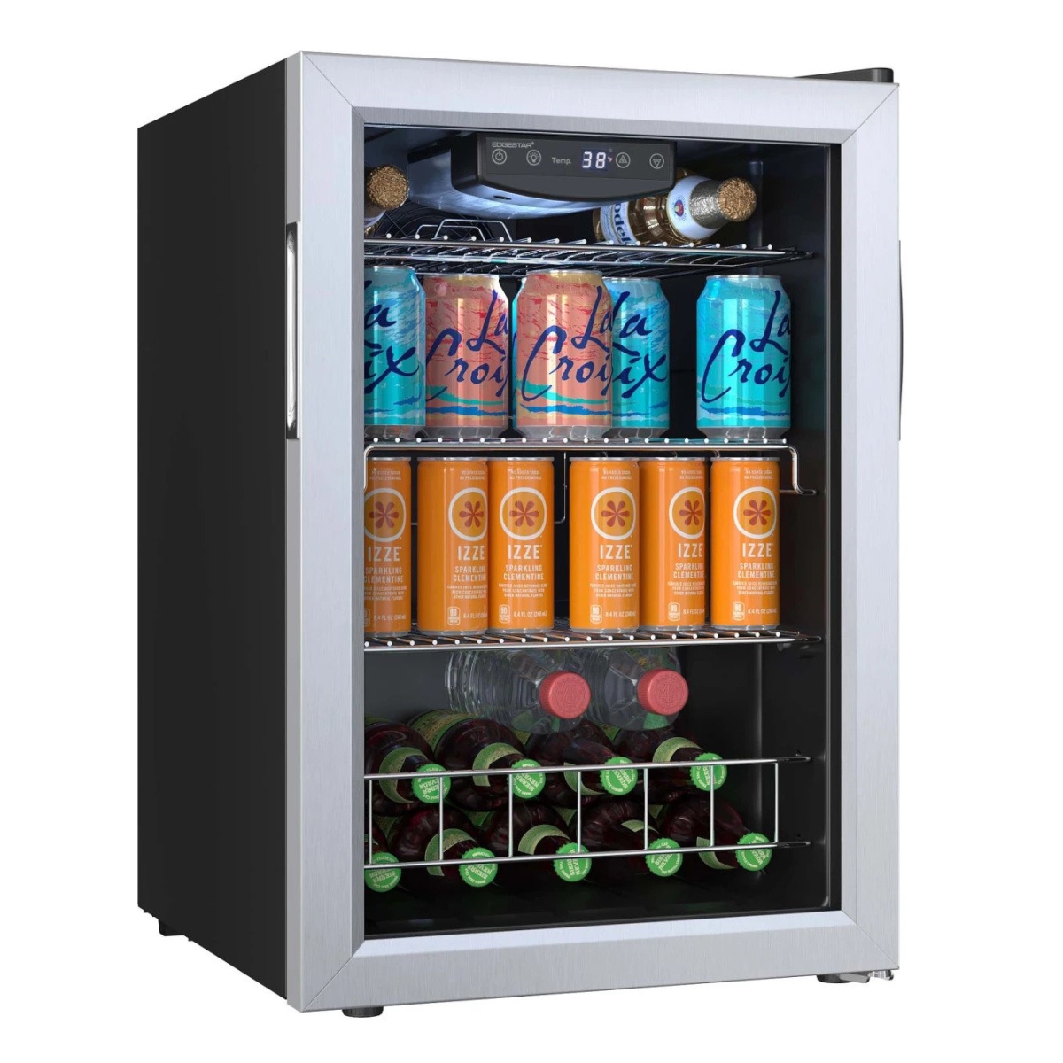 Picture of EdgeStar BWC91SS 17 in. Wide 80 Can Capacity Extreme Cool Beverage Center, Stainless Steel