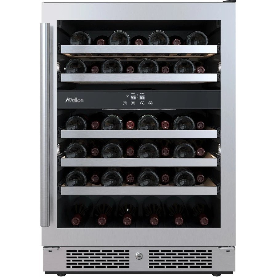 Picture of Avallon AWC242DZRH 15 in. Wide 86 Can Beverage Center with LED Lighting, Stainless Steel - Right Hinged