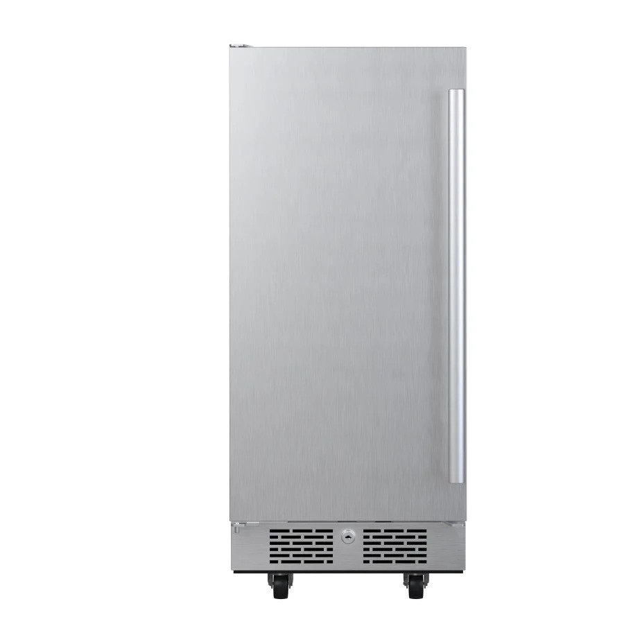 Picture of Avallon AFR152SSODLH 15 in. Wide 3.3 cu ft. Outdoor Compact Refrigerator with LED Lighting & Left Swing Door&#44; Stainless Steel - Left Hinged