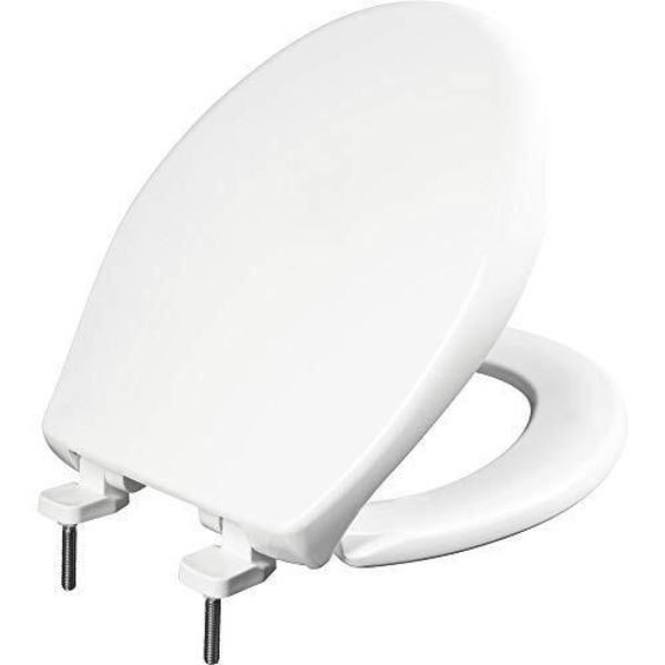 Bemis  Bemis Round Plastic Toilet Seat with Sta-Tite Whisper-Close & Duraguard, White