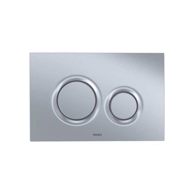 YT930-MS Basic Round Push Plate, Matte Silver