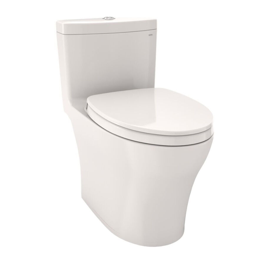 Picture of Toto MS646124CEMFG-11 Aquia IV One-Piece Elongated Dual Flush 1.28 & 0.8 GPF Universal Height&#44; Washlet Plus Ready Toilet with Cefiontect&#44; Colonial White