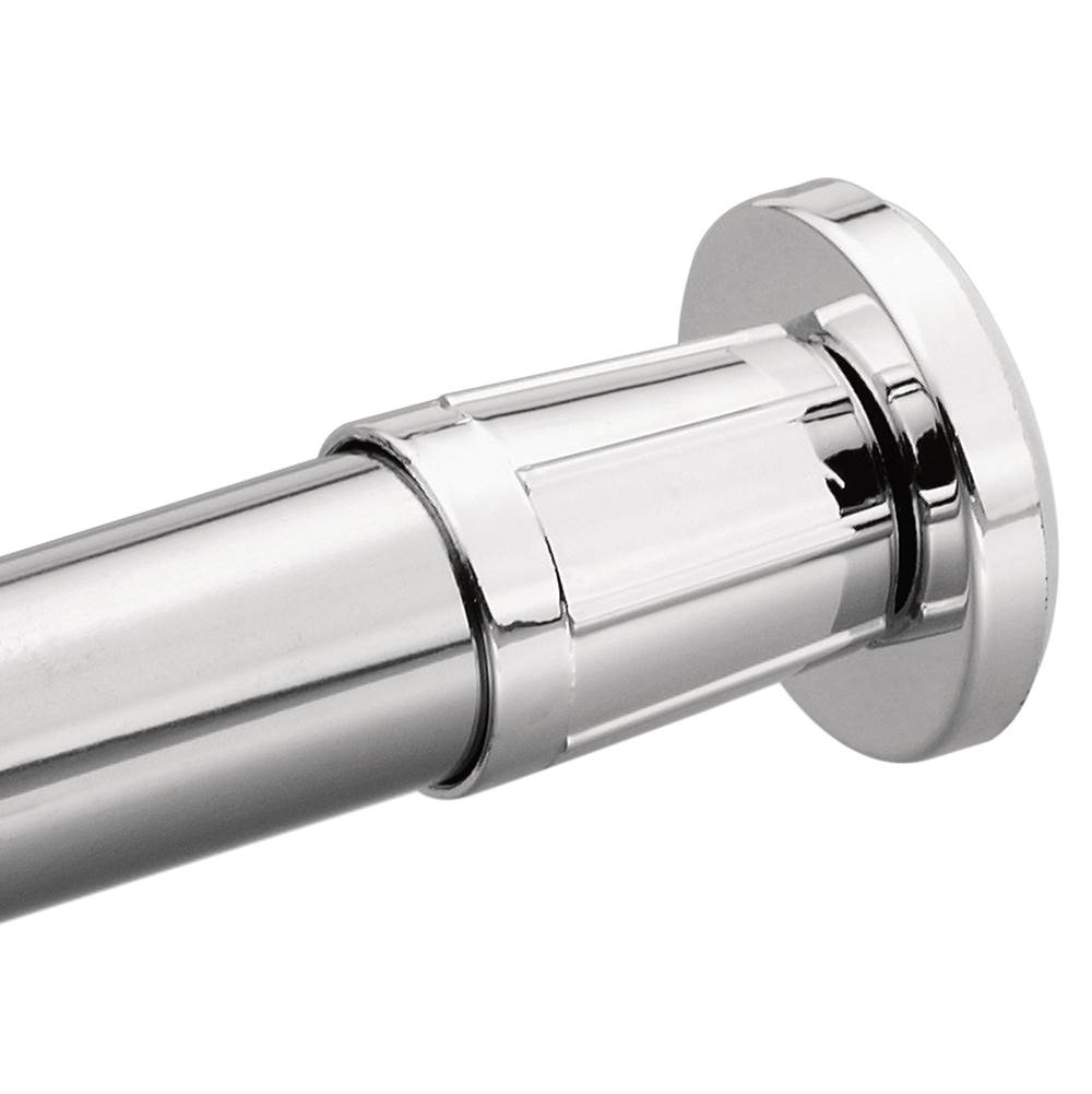 52-F Donner Commercial Flange Shower with Rod Adjustable - Chrome