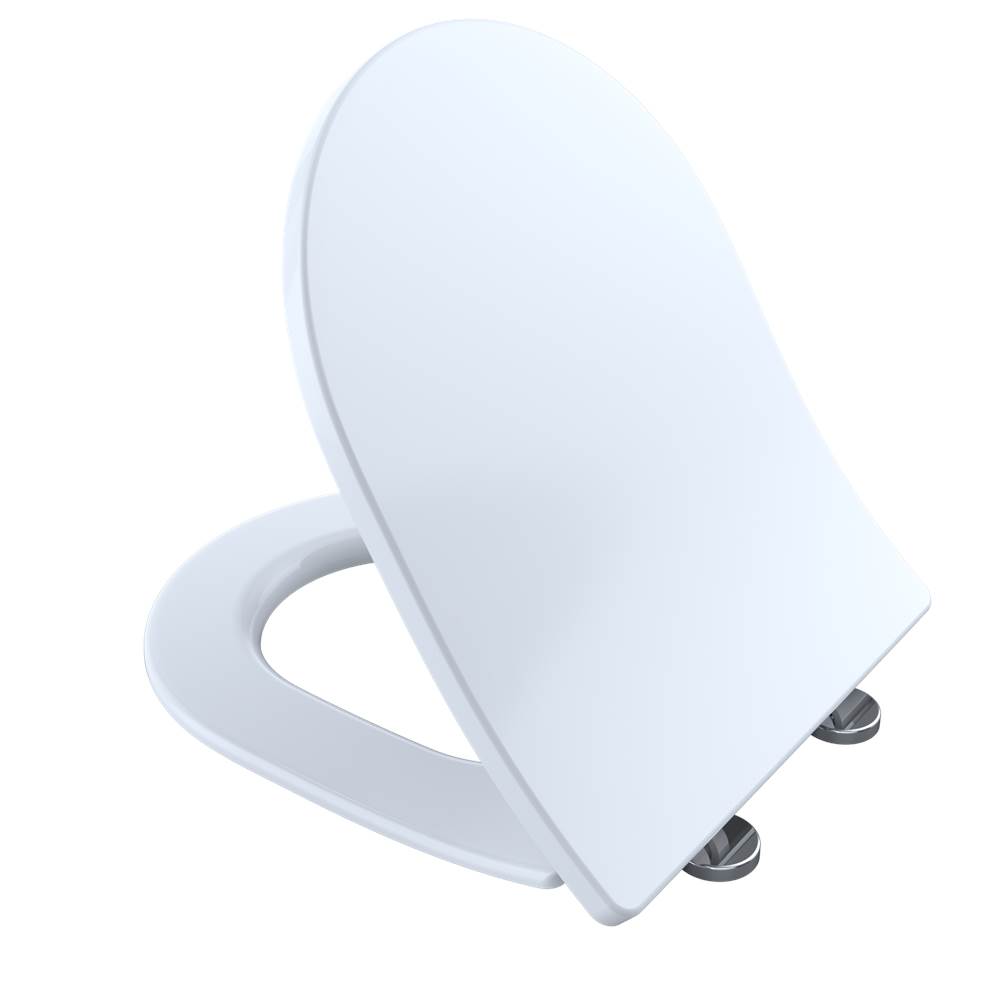 SS247R-01 Slim D-Shape Soft-Close Seat, White