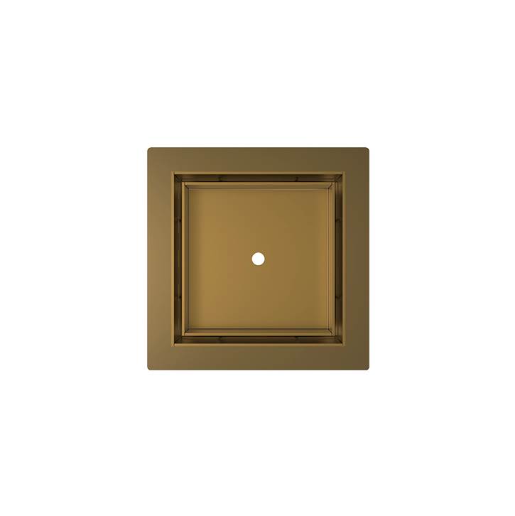 TDLF 5-2A SB 5 x 5 in. Flanged Tile Drain Strainer for 0.37 in. Tile - Satin Bronze
