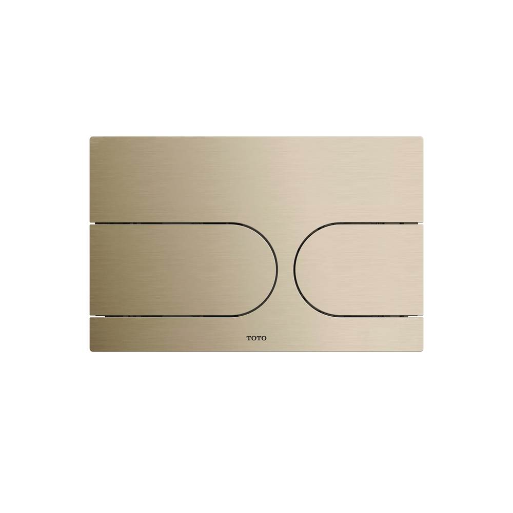 YT990-N Round Push Button Plate for Neorest In-Wall Tank Unit - White Glass