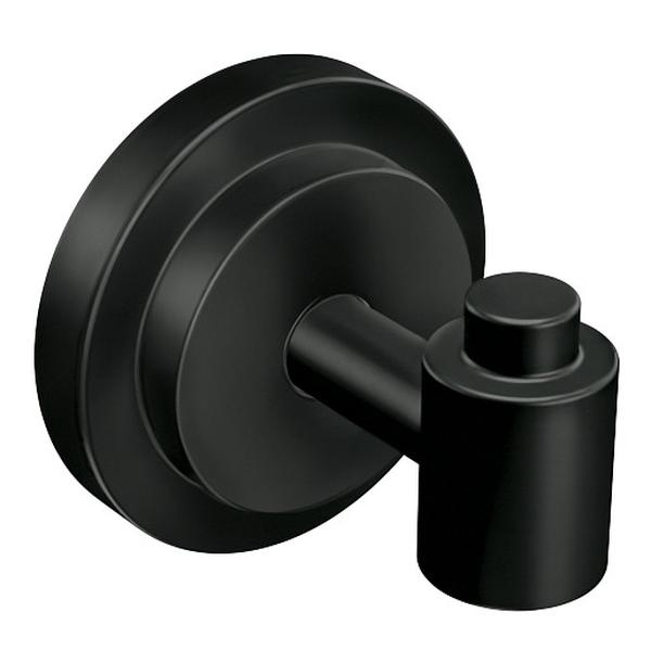 DN0703BL Iso Matte Black Single Robe Hook