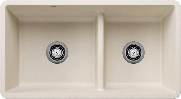 Picture of Blanco 443080 Precis Reversible Kitchen Sink with 1.75 in. Low Divide - Soft White