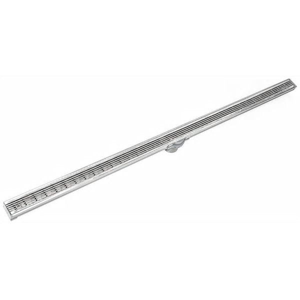 S-LAG 3860 PS 60 in. Site Sizable Low Profile Linear Drain Complete Kit with 1.5 in. Wedge Wire Grate - Polished Stainless