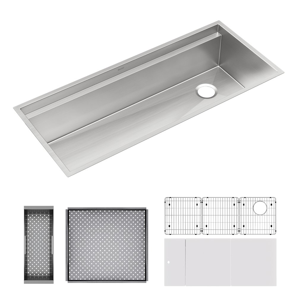 Picture of Elkay CS45WPK 45 in. Undermount Sink with White Polymer Boards