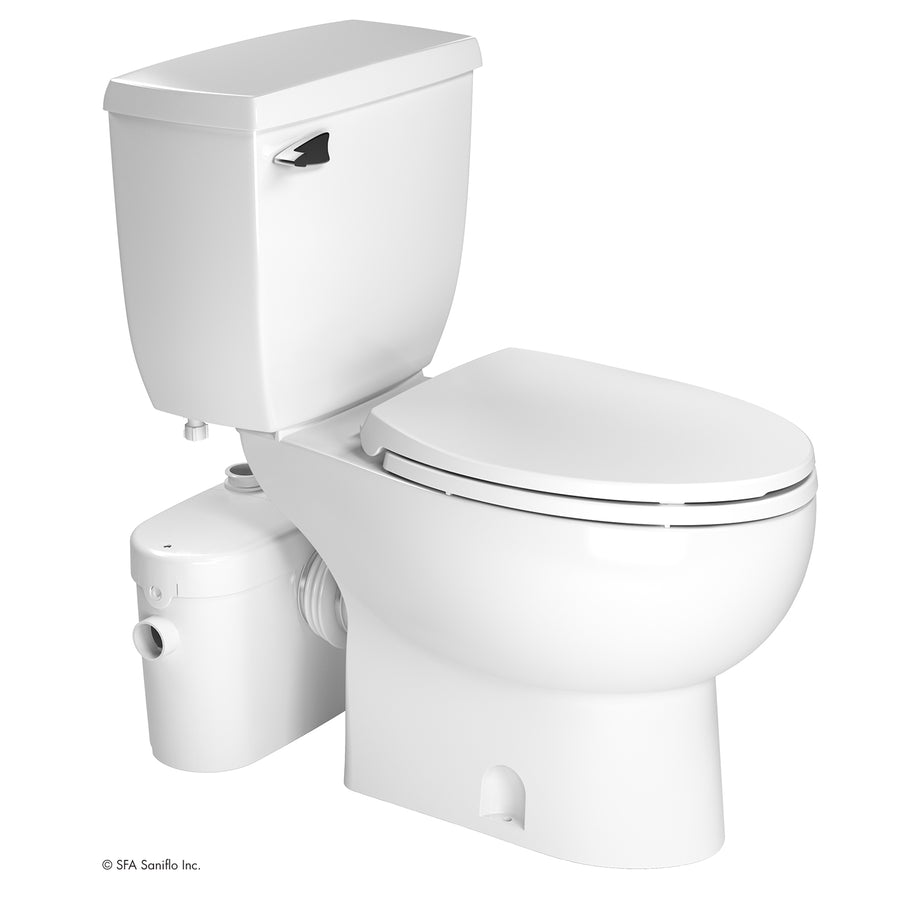 081-087-005 Sani Access 2 Plus Toilet-Bowl Elongated Plus Toilet-Tank Bundle with Residential - White
