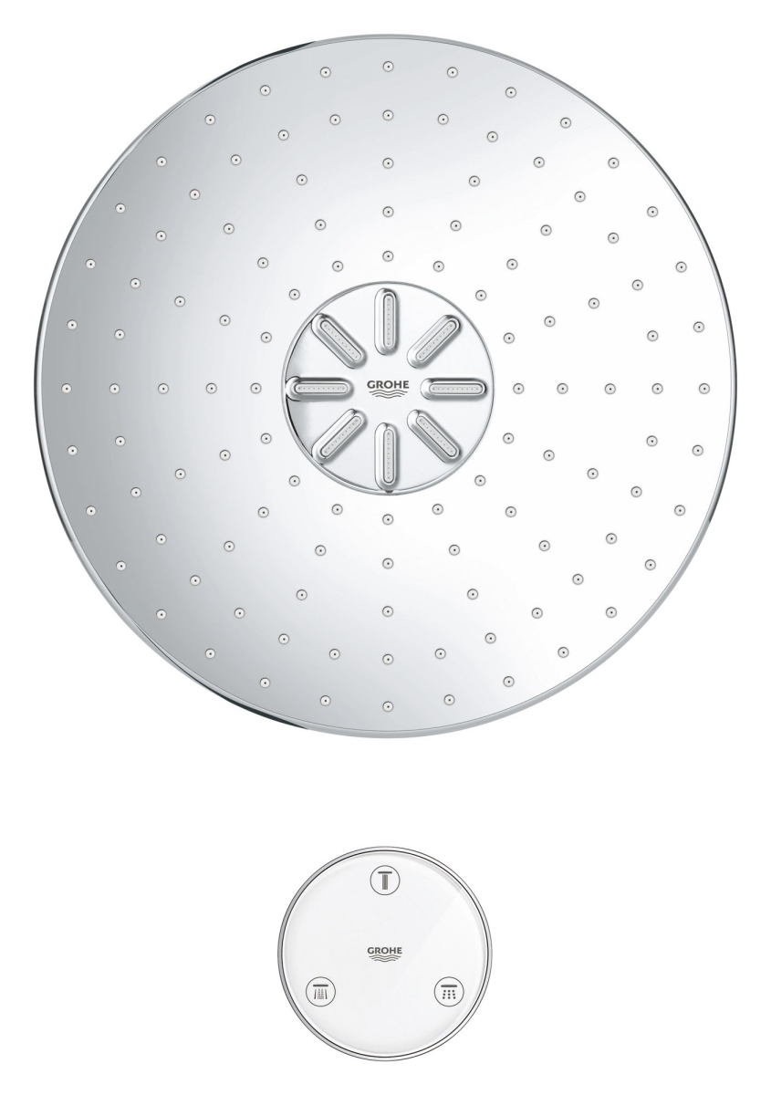 Grohe 26644000 Rainshower SmartConnect 310 Shower Head with Remote, Starlight Chrome