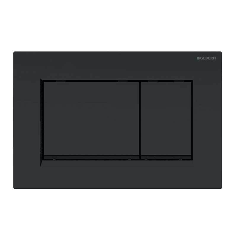 115.883.16.1 1.6-1.28 GPF ACT PL Sigma30 Dual Flush Actuator, Matte Black with Polished Black Accent