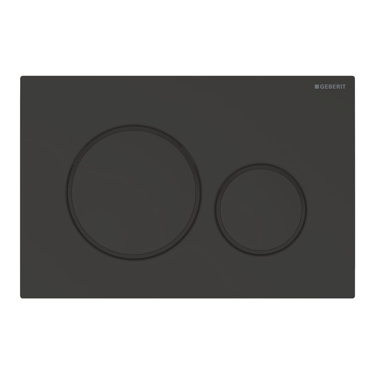 115.882.16.1 1.6-1.28 GPF ACT PL Sigma20 Dual Flush Actuator, Matte Black with Polished Black Accent