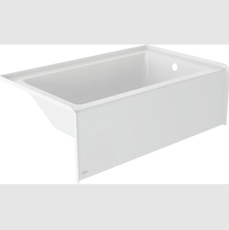 Picture of Jacuzzi S1S6036BRXXXXW 60 x 36 in. Signature Rectangle Skirted Soaking Tub with Right Hand Drain&#44; White