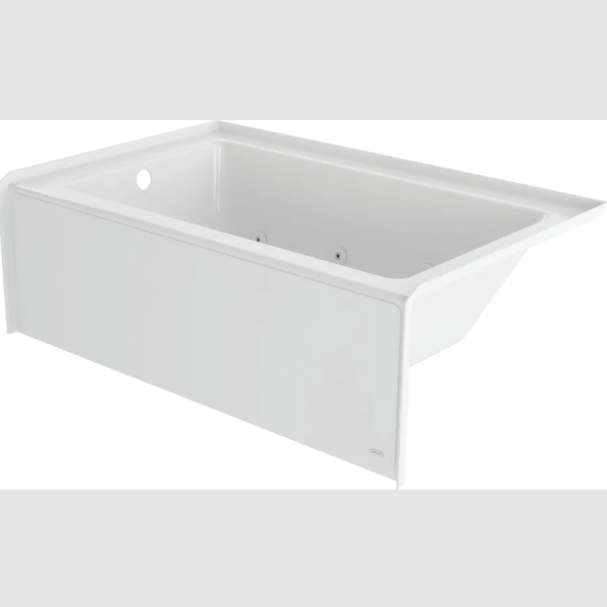 Picture of Jacuzzi S1S6036WLR1XXW 60 x 36 in. Signature Rectangle Skirted Whirlpool Bathtub with Left Hand Drain&#44; White