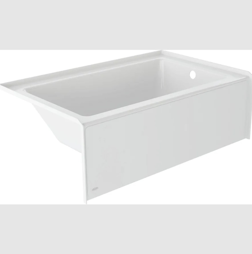 Picture of Jacuzzi S1S6036BRXXRSW 60 x 36 in. Signature Rectangle Skirted Soaking Tub with Right Hand Drain Access Panel&#44; White