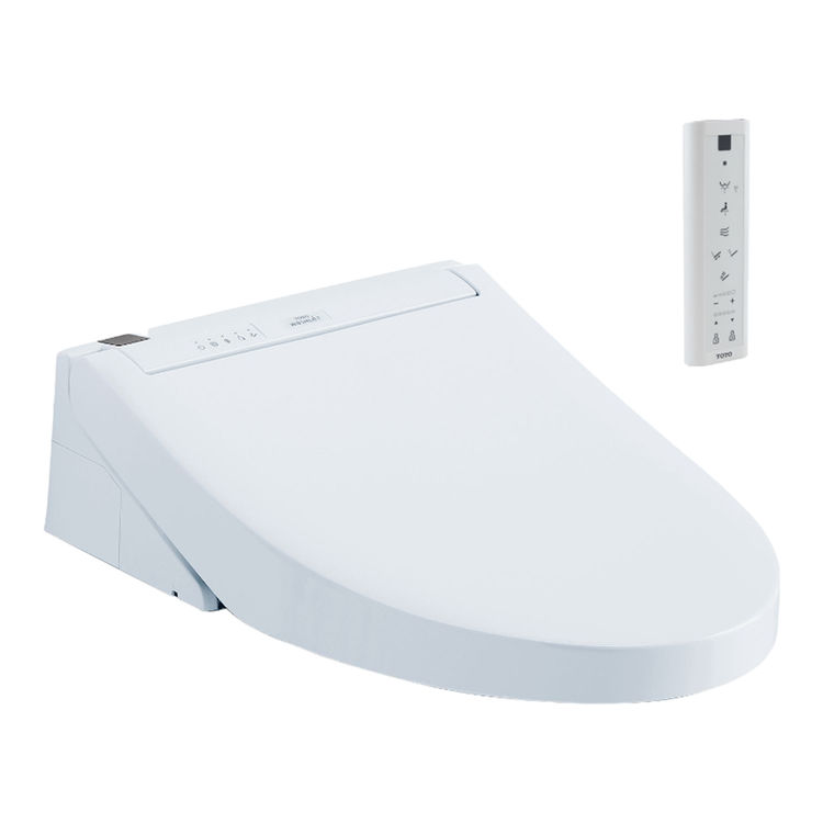 Picture of Toto SW3084-01 C5 Tank Type Washlet Elongated Toilet Seat with Standard Remote&#44; Cotton White