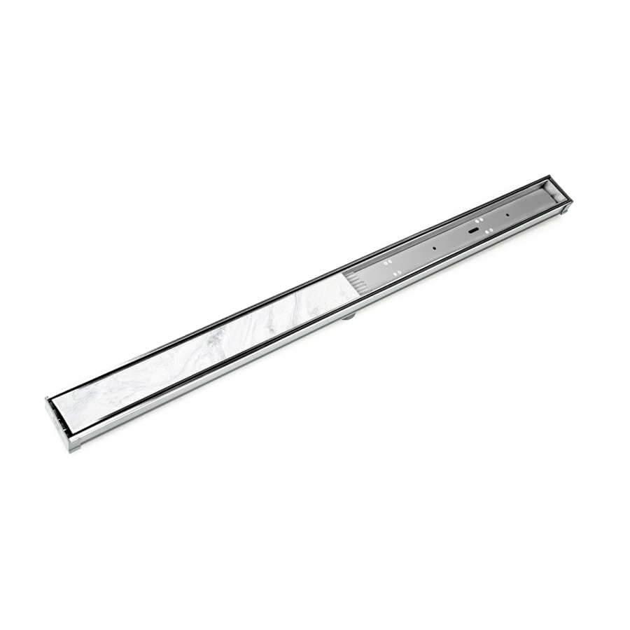 S-LTIF 6536 PS 36 in. Site Sizable Linear Drain S-PVC Low Profile Complete Kit with 2.5 in. Tile Insert Frame