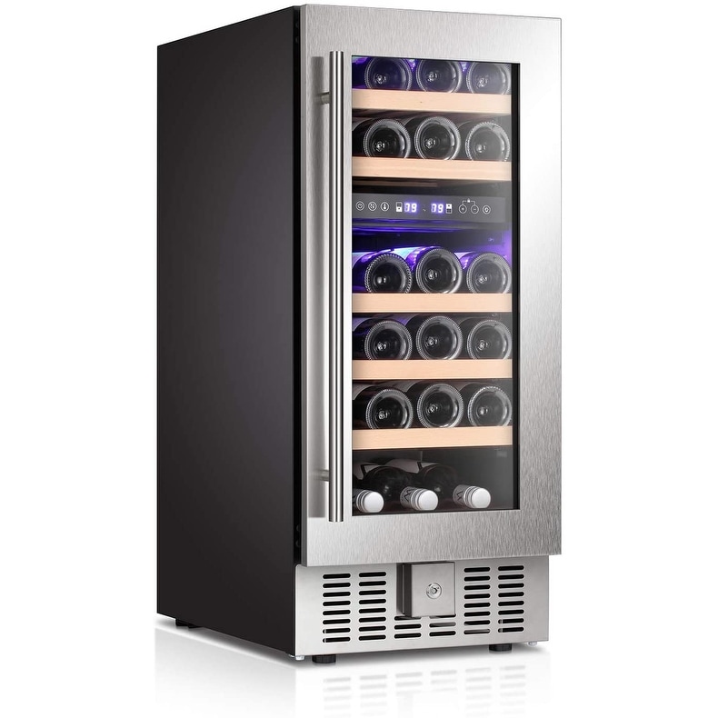 Picture of Avallon AWC243TDZRHA 24 in. Energy Star 140 Bottle Built-In Stainless Steel Wine Refrigerator