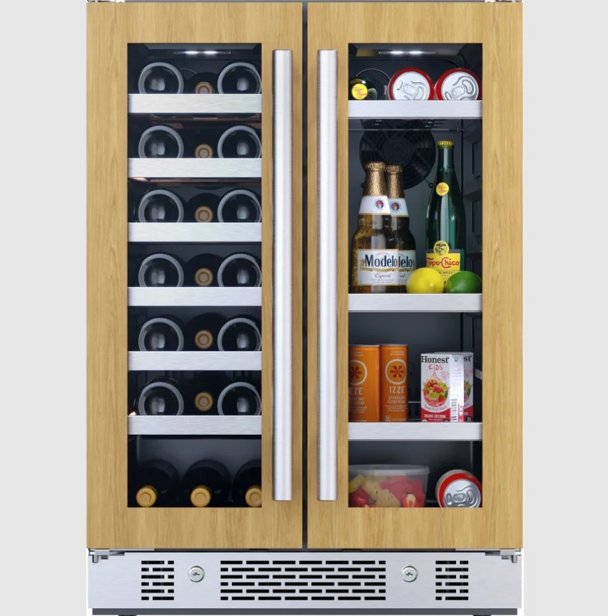 AWBC242GGFDPRG 24 in. 21 Bottle Built-In French Door Panel Ready Wine & Beverage Refrigerator -  Avallon