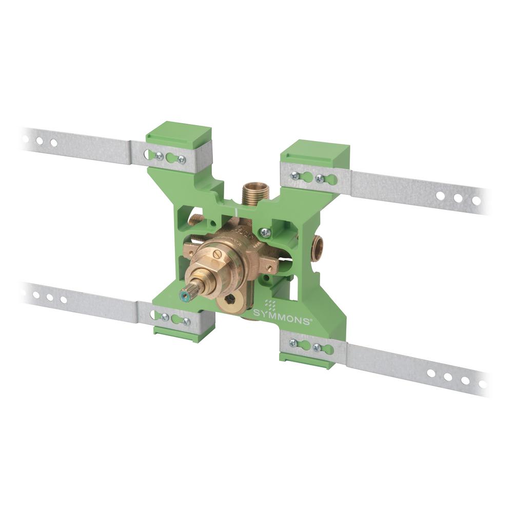 Rapid Install Pressure-Balancing Tub and Shower Mixing Valve with VersaFlex Integral Diverter
