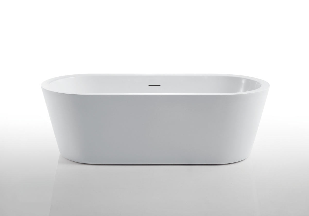Picture of Miseno MNO7132SFSO 71 in. Free Standing Acrylic Soaking Tub with Center&#44; White