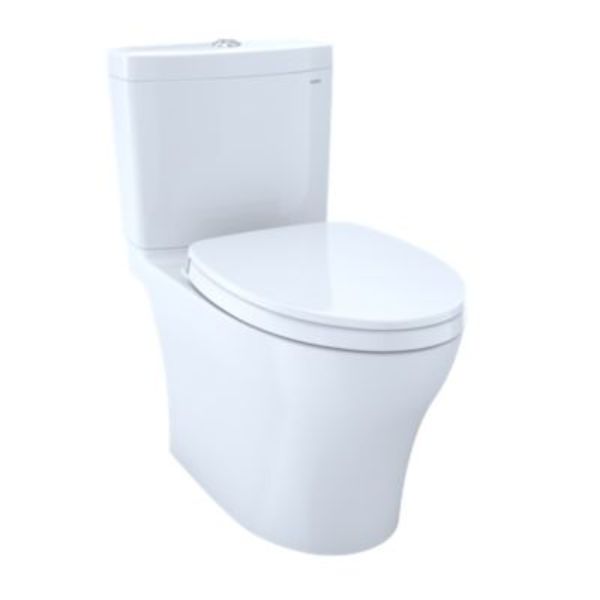 CST446CEMFGN-01 1.28 GPF & 0.9 GPF Universal Height Aquia IV Elongated Bowl Toilet, No.01 Cotton - 2 Piece -  Toto, TO956456