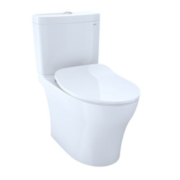 MS446234CEMFGN-01 1.28 GPF & 0.9 GPF Aquia IV Universal Height Washlet Plus Connection Slim Seat Toilet with SS234, No.01 Cotton - 2 Piece -  Toto, TO908578