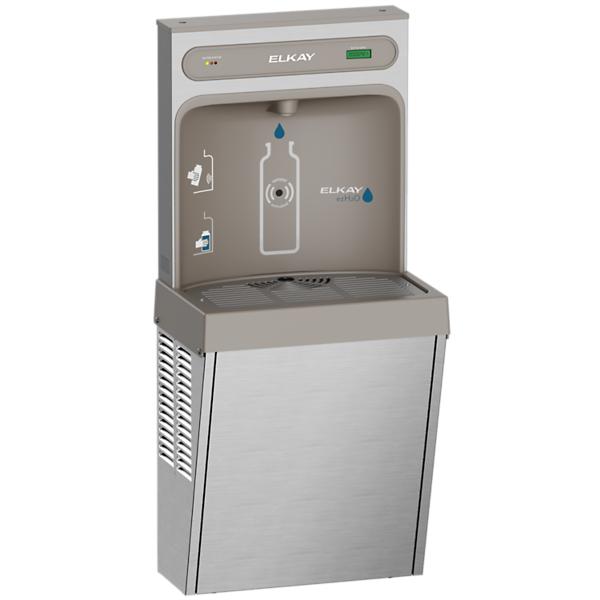Picture of Elkay LZ8WSSSMC Refrigerated Surface Mount Bottle Filling Station Filtered 8GPH Stainless Steel