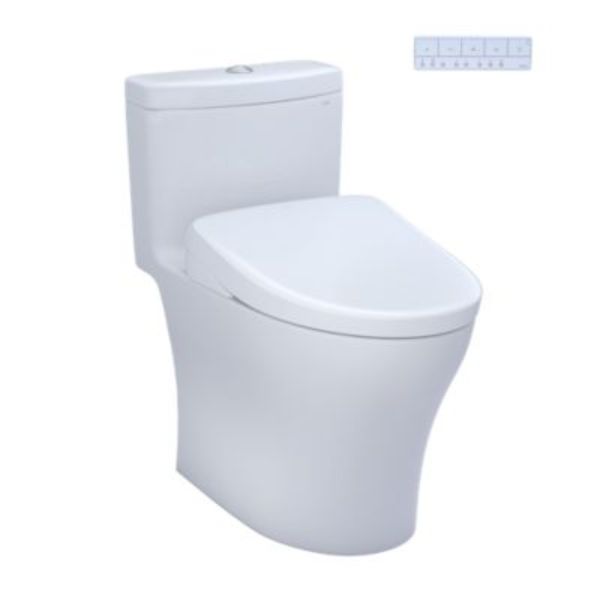 MW6464736CEMFGNA-01 1.28 GPF & 0.9 GPF Aquia IV Washlet Plus S7A Toilet, No.01 Cotton -  Toto, TO1094762
