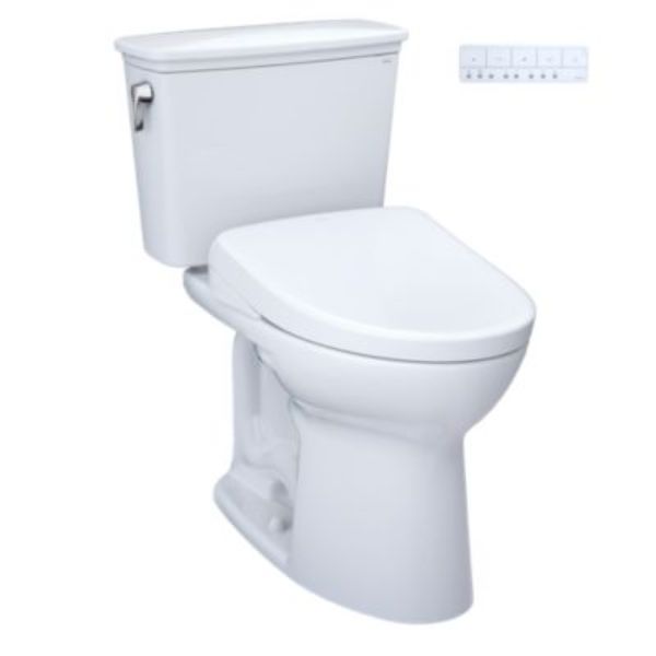 MW7864736CEFGA-01 1.28 GPF Universal Height Drake Transitional Washlet Plus S7A Toilet with Auto Flush, No.01 Cotton