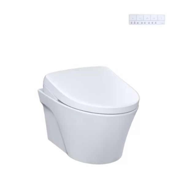 CWT4264736CMFGA-MS Wall-Hung Toilet Bowl with Auto Flush - Matte Silver - Elongated Design