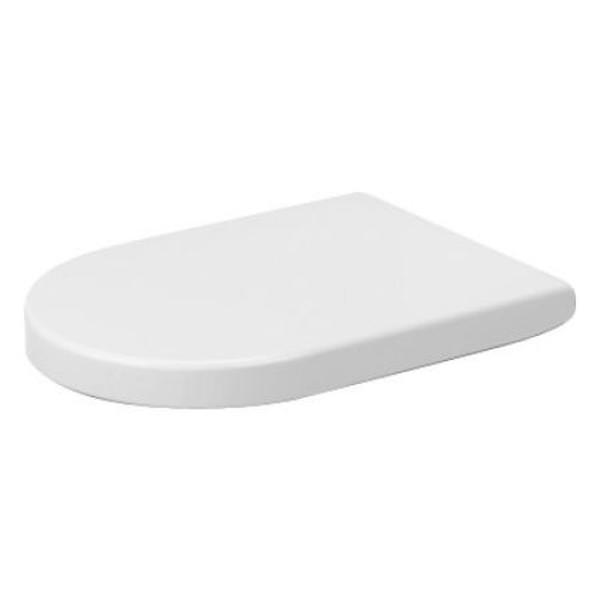 0063390000 Starck 3 Elongated Closed-Front Toilet Seat with Soft Close Accessory, White