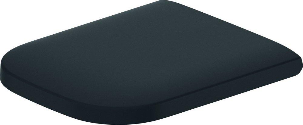 0064591300 17 x 15 in. Happy D.2 Elongated Closed-Front Toilet Seat with Soft Close & Quick Release, Anthracite Matte -  Duravit