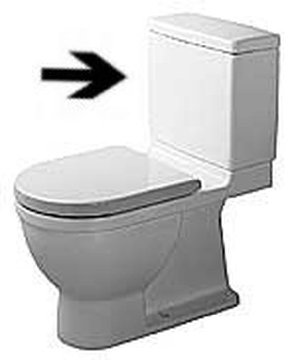 0920400004 Starck 3 1.28 GPF Single Flush Toilet Tank, White