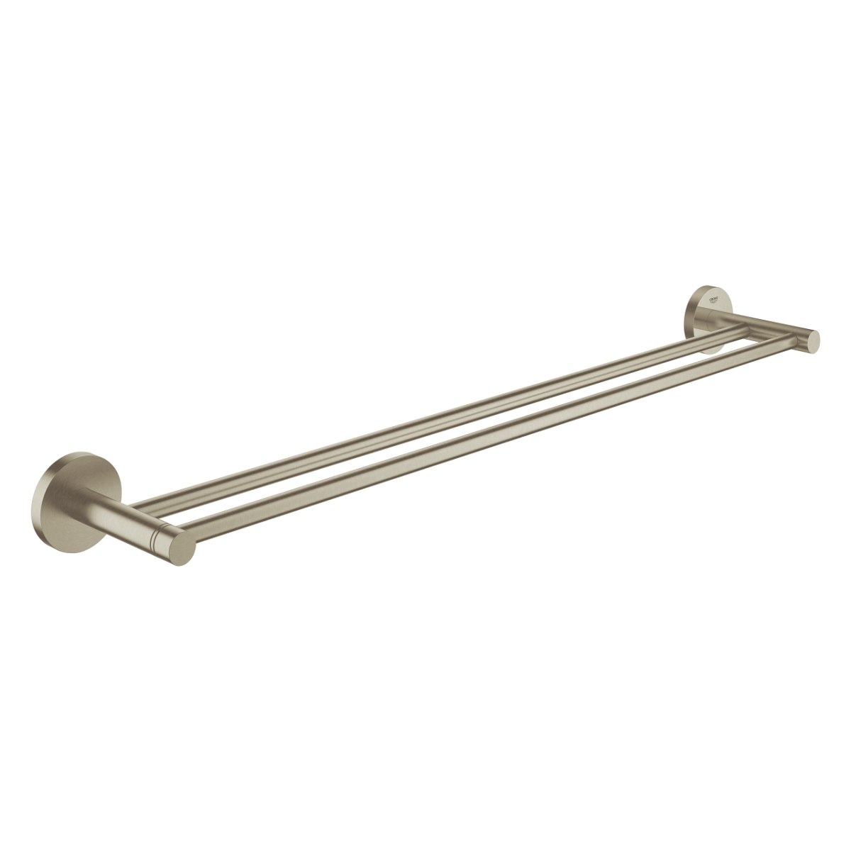 Grohe 40802EN1 24 in. Essentials Double Towel Bar, Brushed Nickel