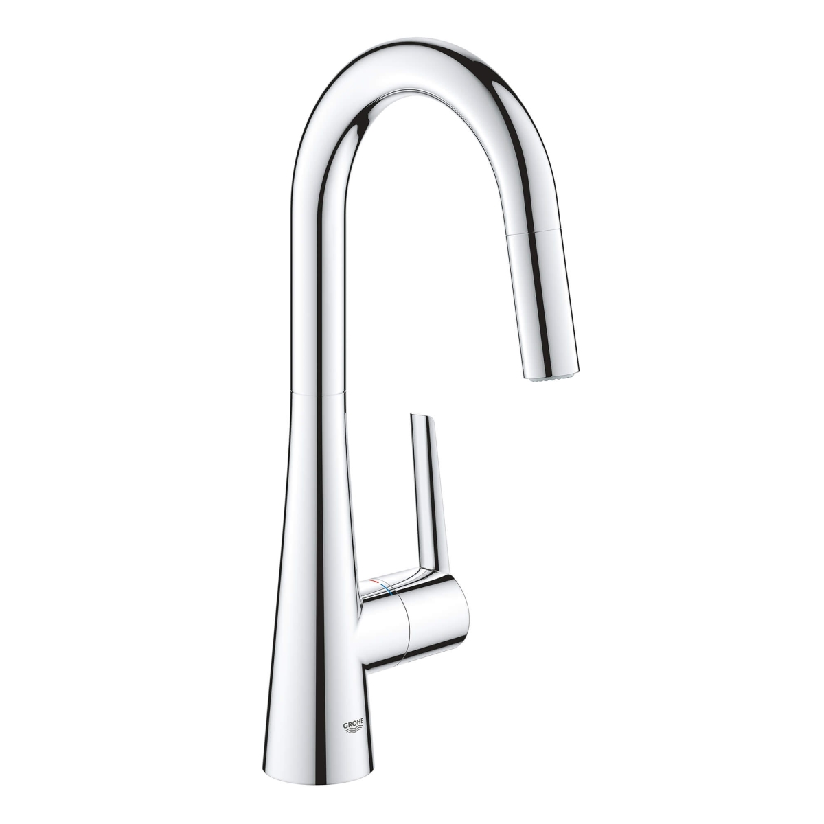 Grohe 32283003 1.75 gpm Zedra Single-handle Pull Down Dual Spray Prep Faucet, Starlight Chrome
