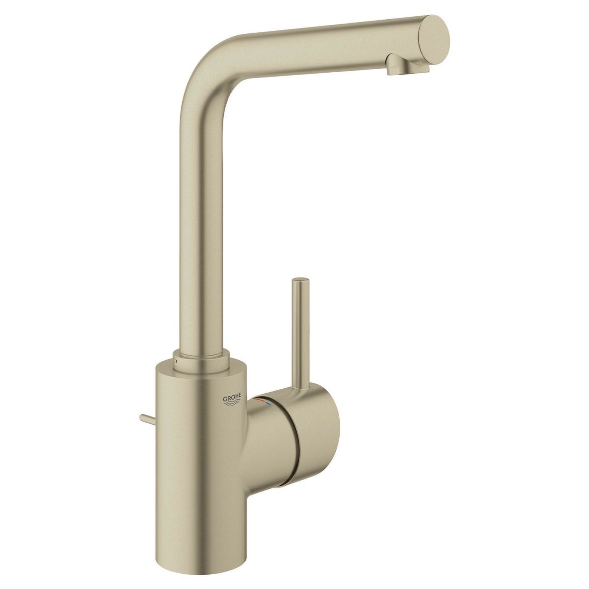 Grohe 23737EN2 1.2 GPM Single Hole Single-Handle L-Size Bathroom Faucet, Brushed Nickel